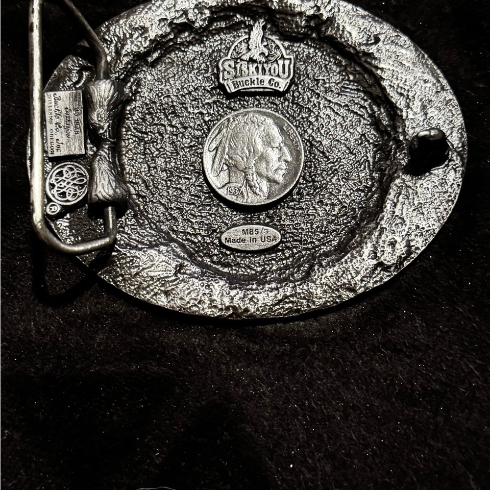 Vintage 1937 Buffalo Nickel Belt Buckle - Picture 4 of 4